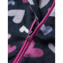NAME IT Fleece Jakke Meeko Dark Sapphire Hearts